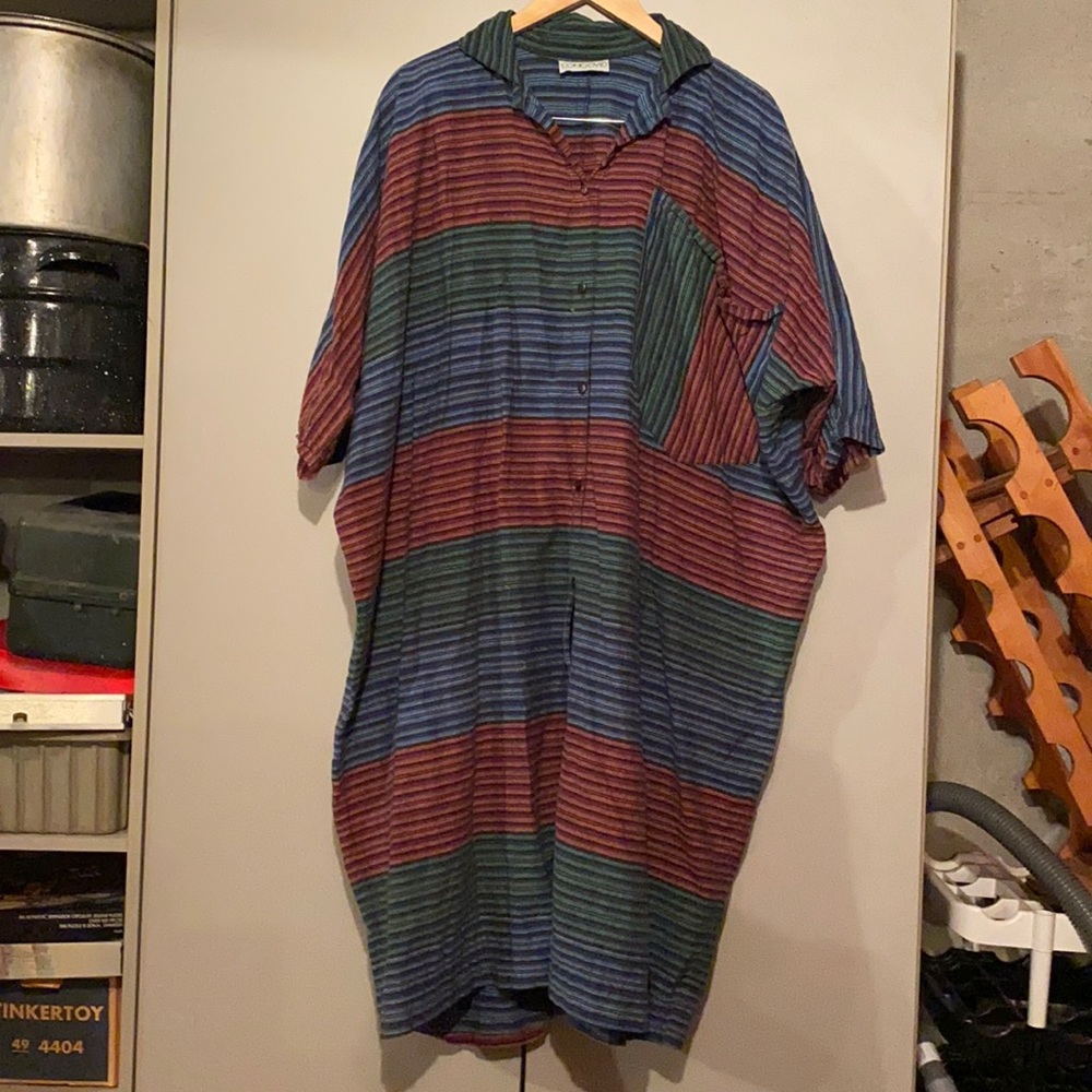 Todd Oldham Striped Shirtdress